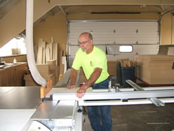 Photo of Randy working in the shop.